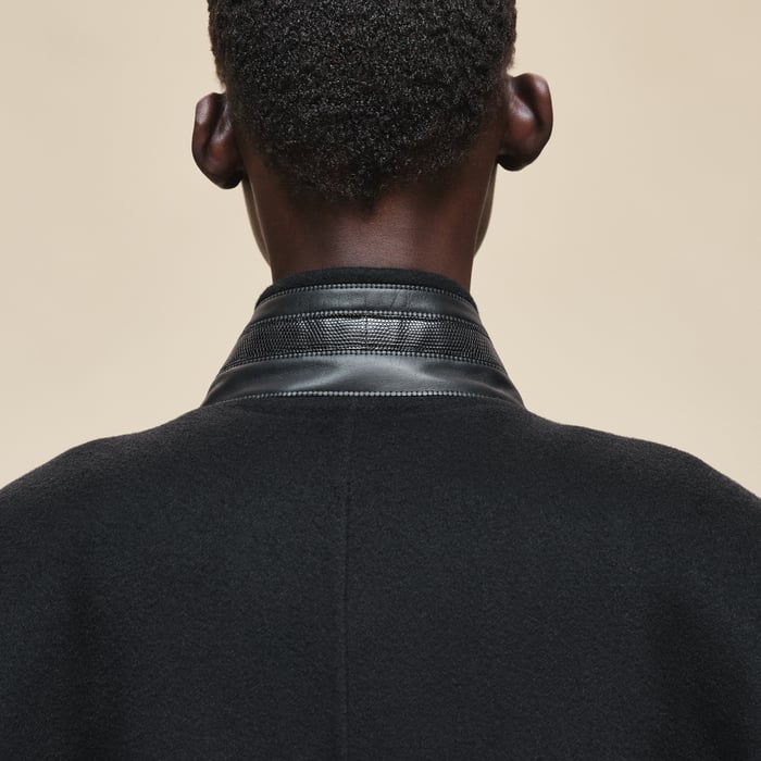 Noir Embroidered Coat