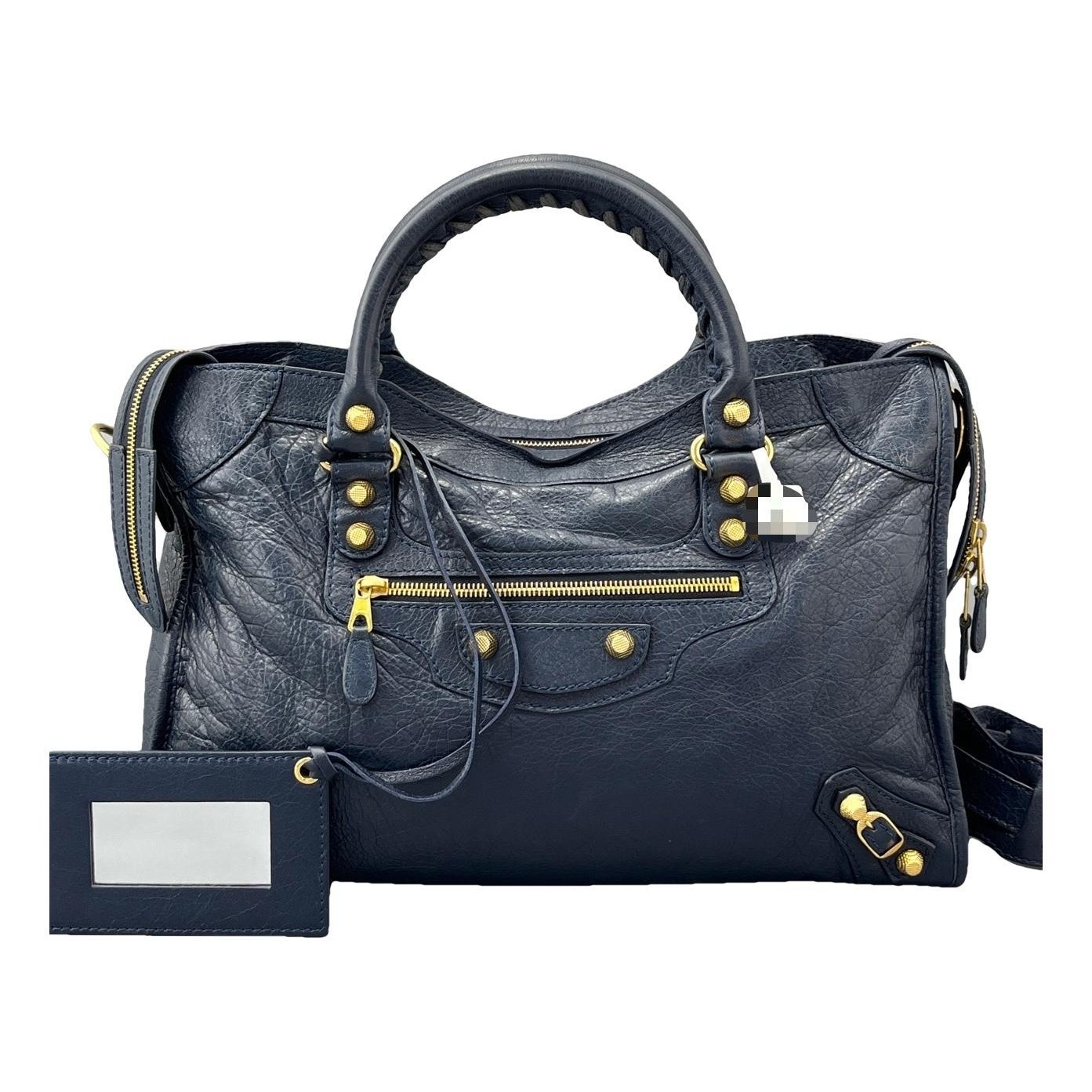 Classic Metalic leather handbag