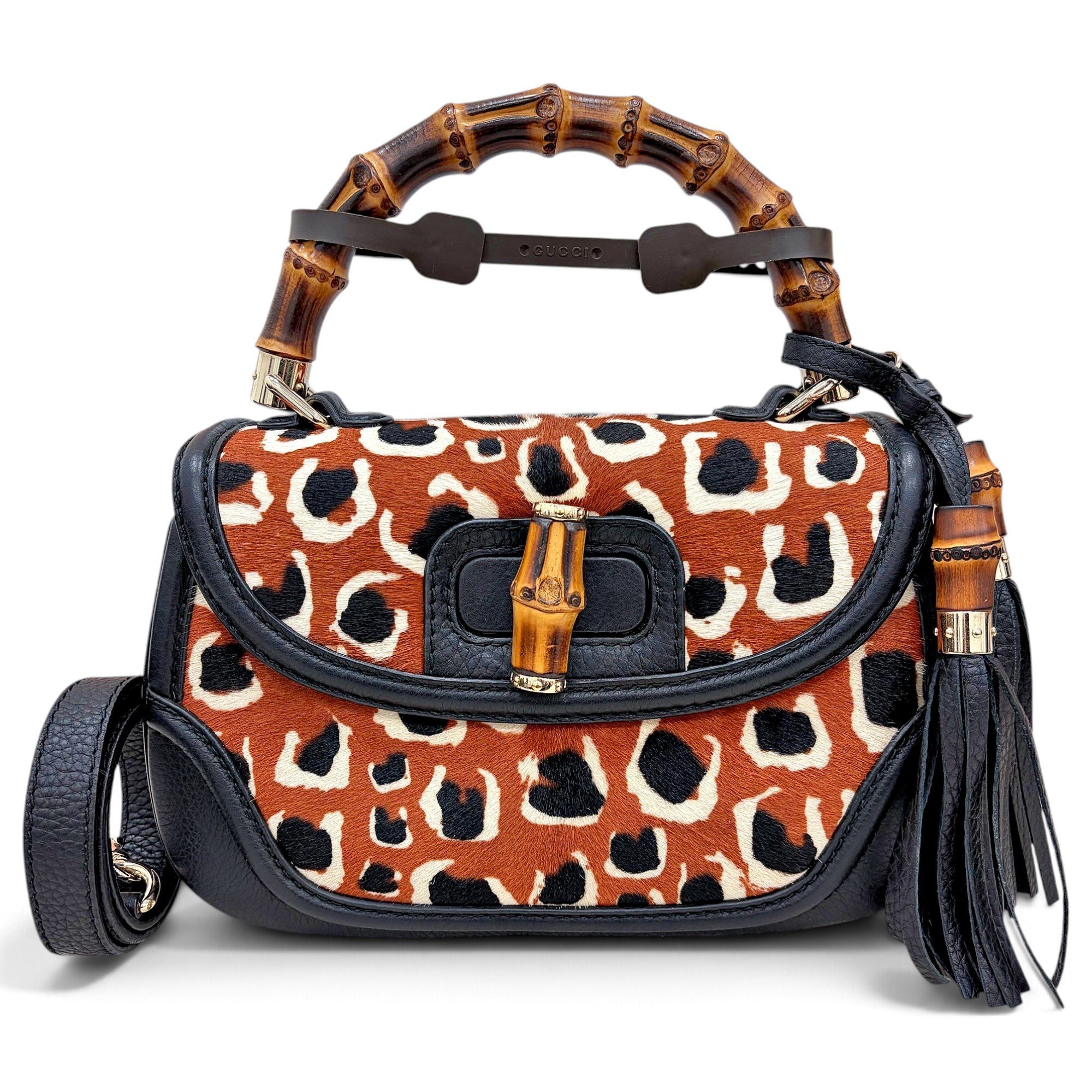 Bamboo leather handbag