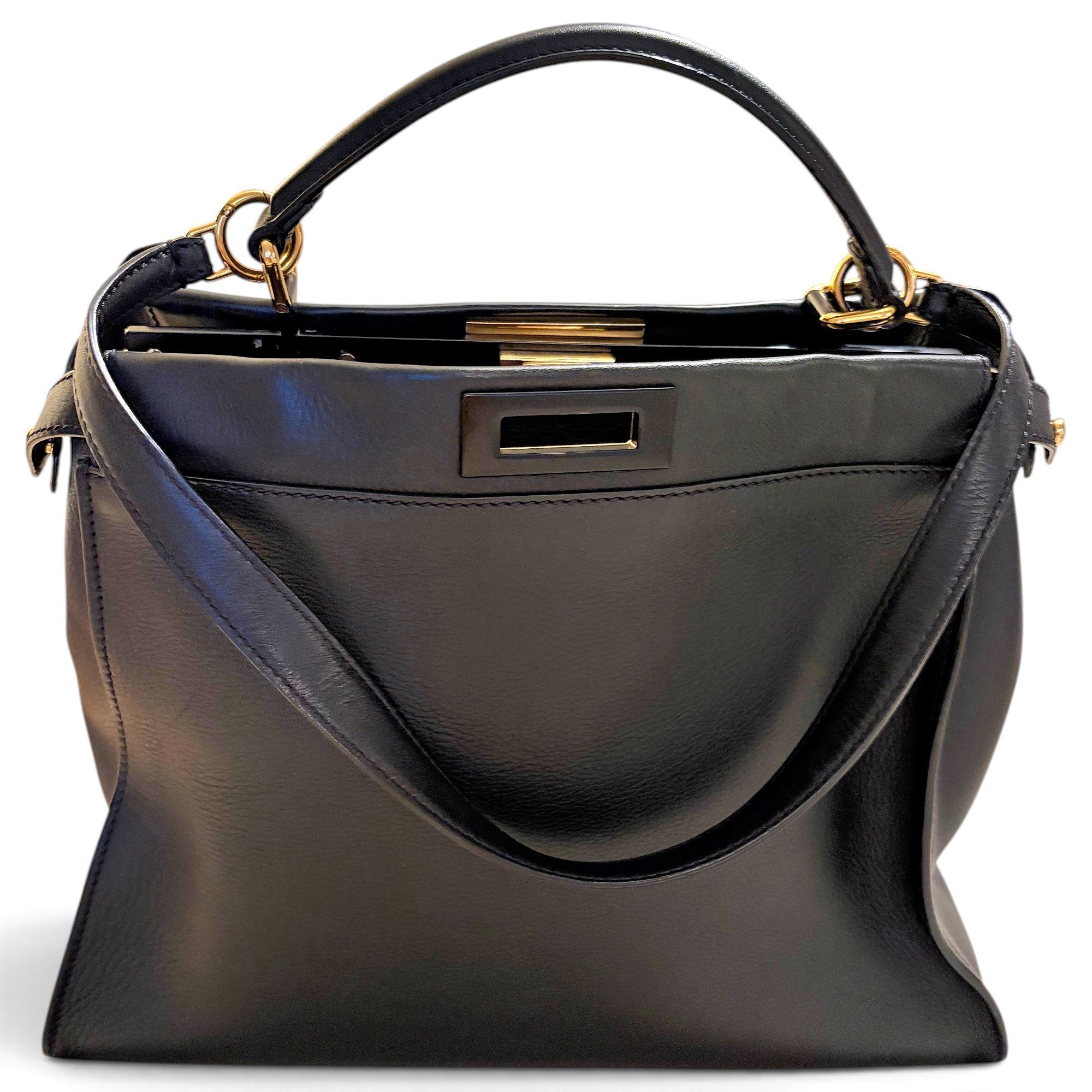 Peekaboo leather handbag