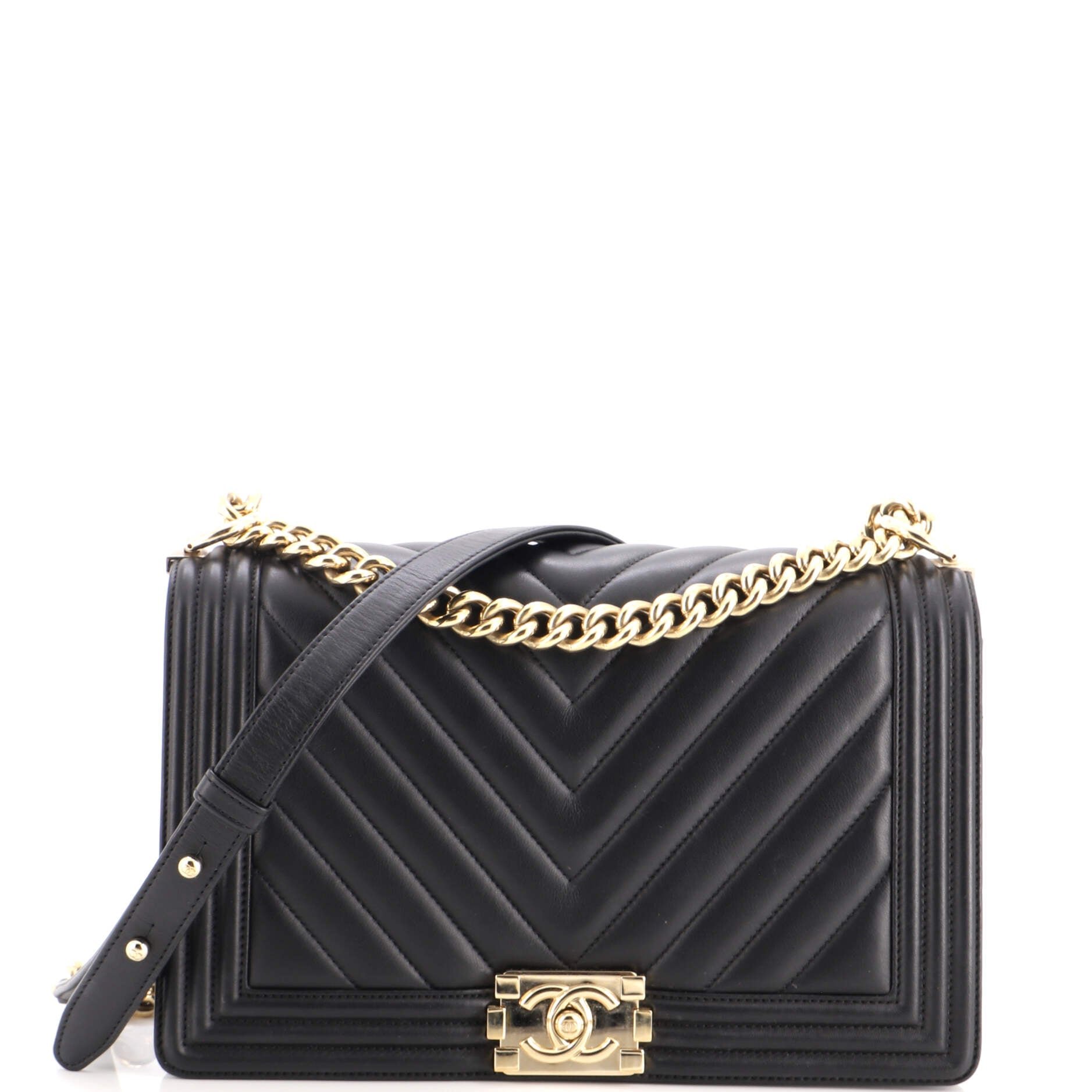 Boy Flap Bag Chevron Lambskin New Medium