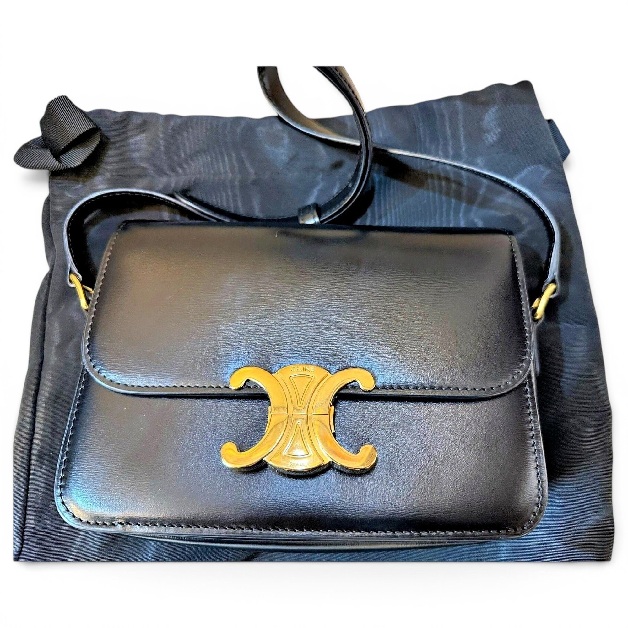 Triomphe leather handbag