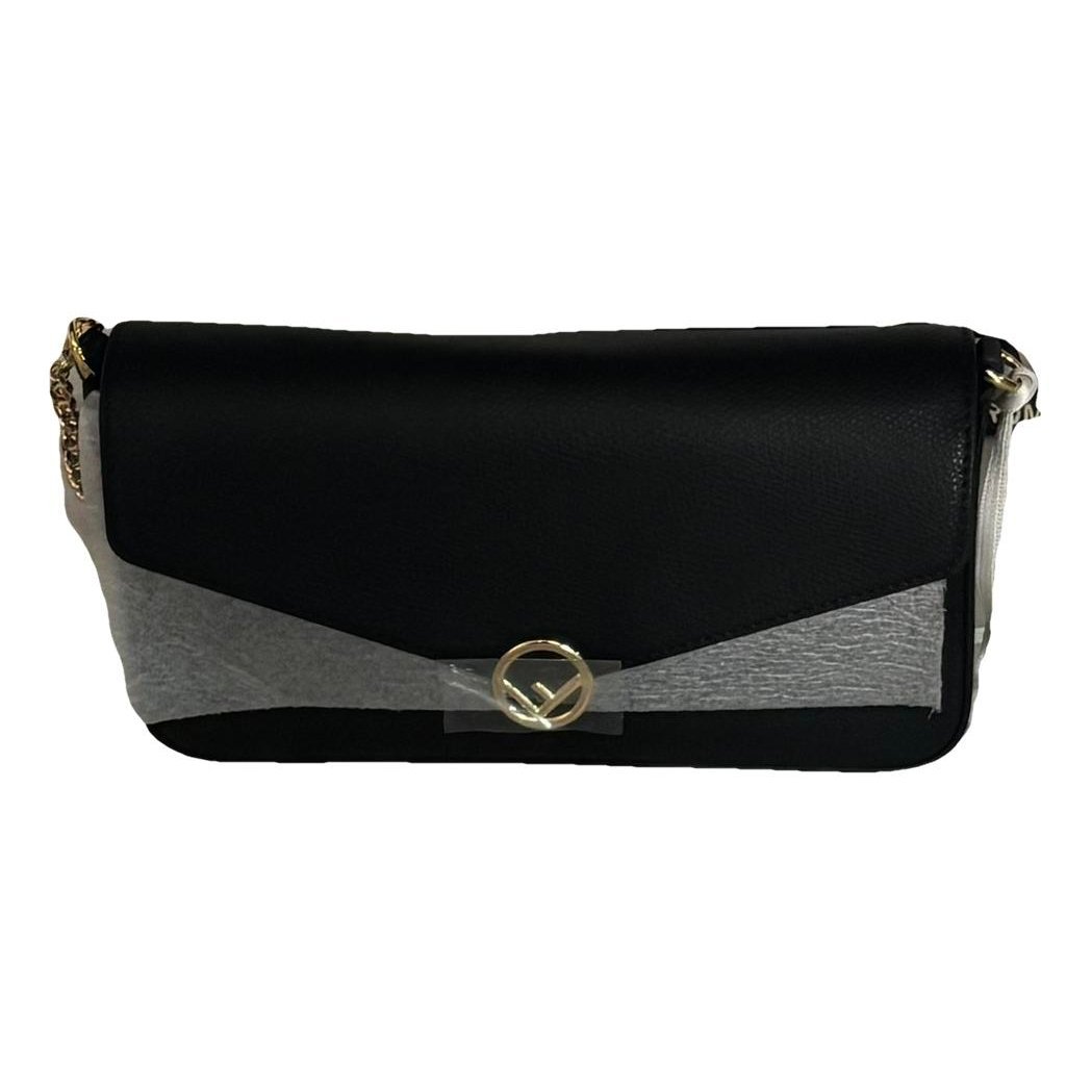 Baguette leather clutch bag