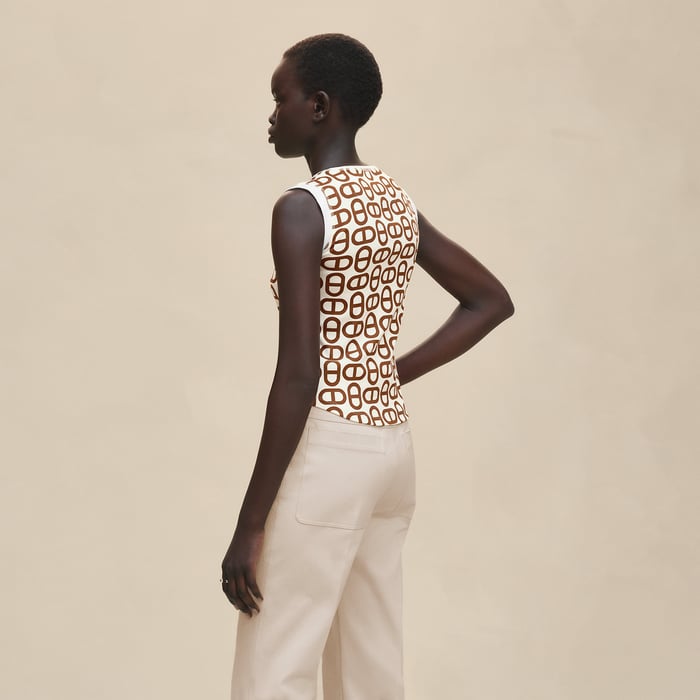Blanc "Chaine d'Ancre" Sleeveless T-shirt