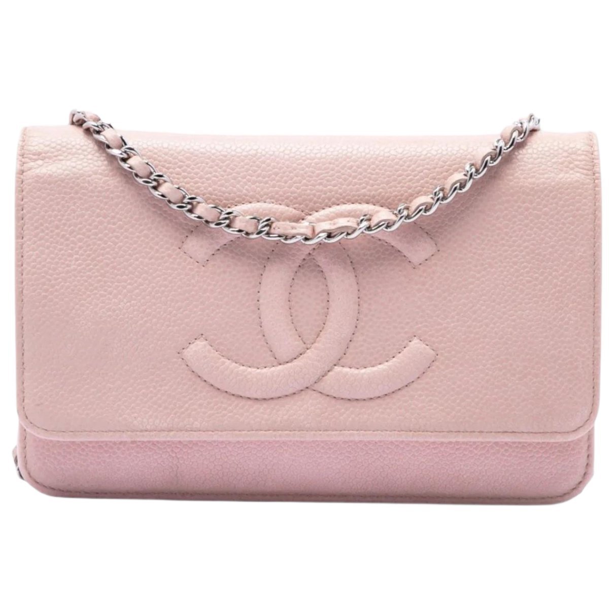 Wallet On Chain leather crossbody bag