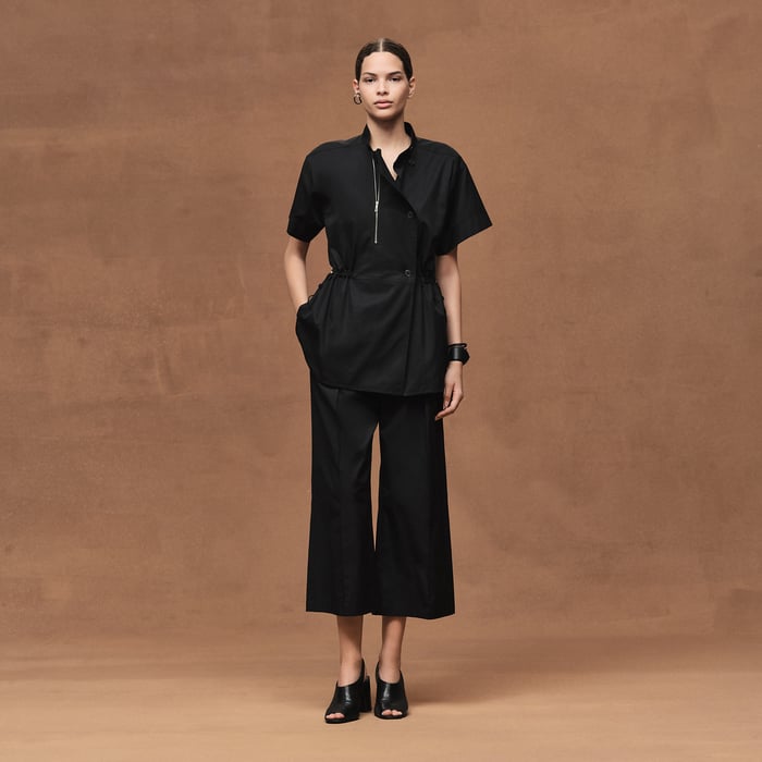 Noir Drawstring Shirt