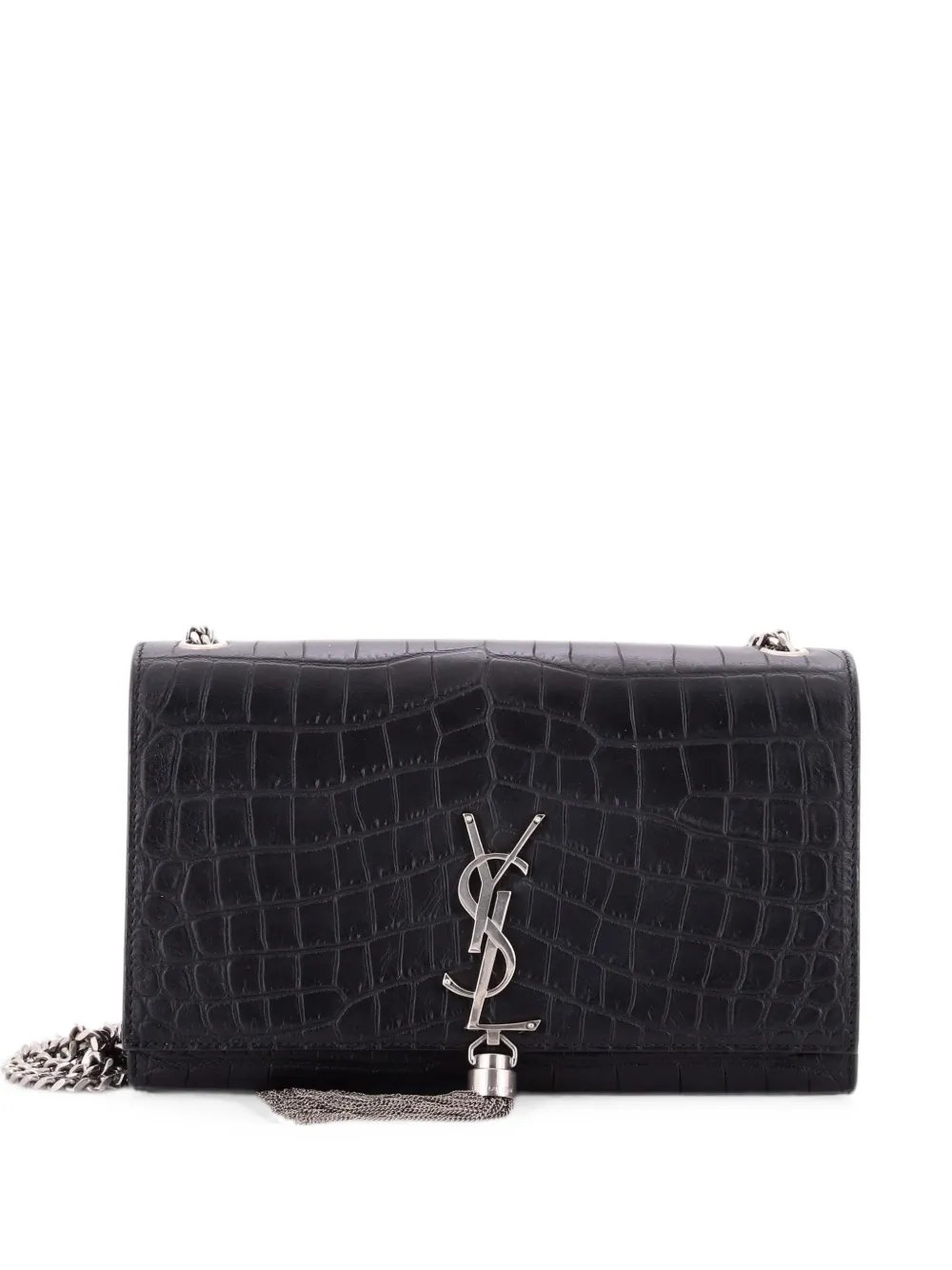 Classic Monogram Tassel Crocodile Embossed Leather Medium crossbody bag