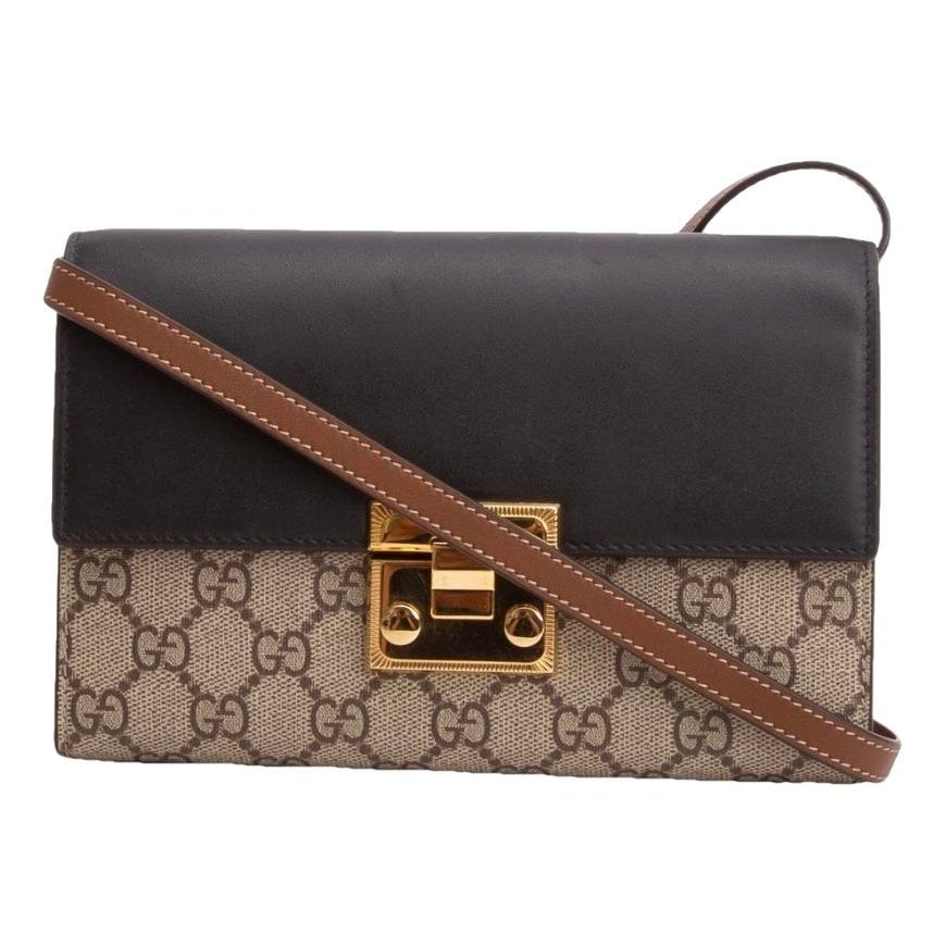 Padlock leather crossbody bag