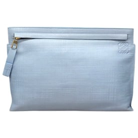 Loewe T Pouch leather clutch bag