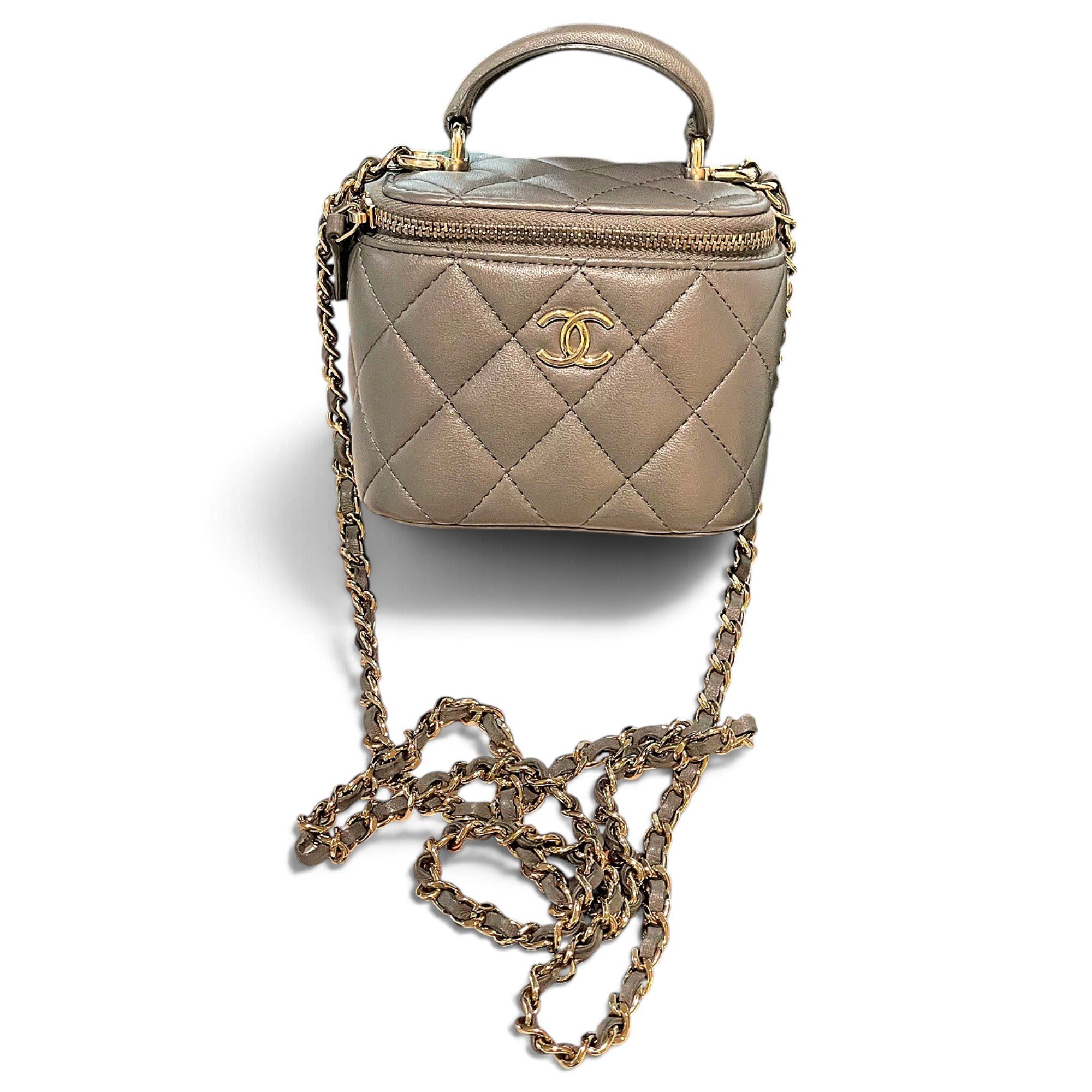 Trendy CC Vanity leather handbag