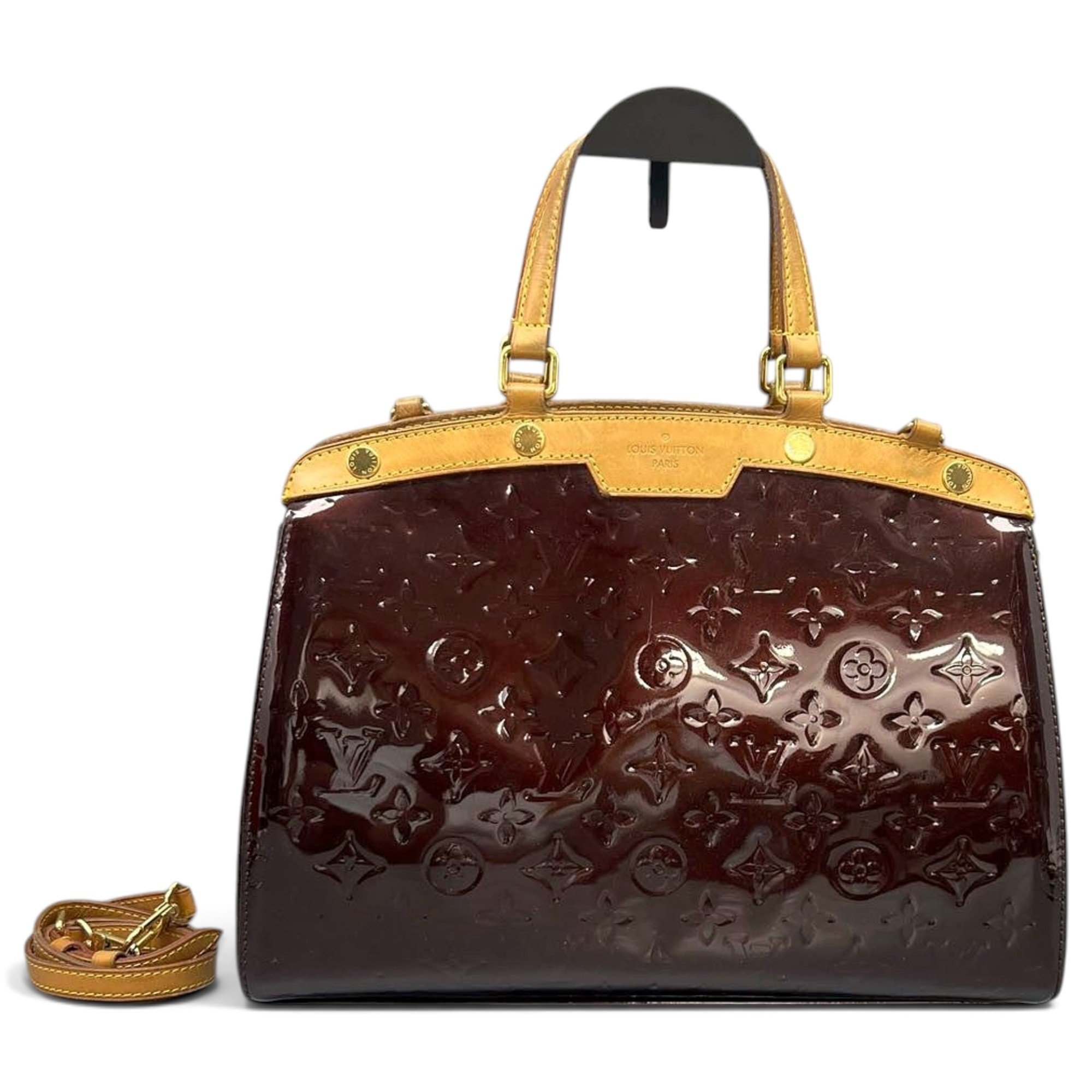 Patent leather backpack