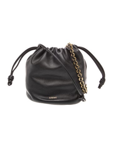 Leather Flamenco Purse Bucket chain