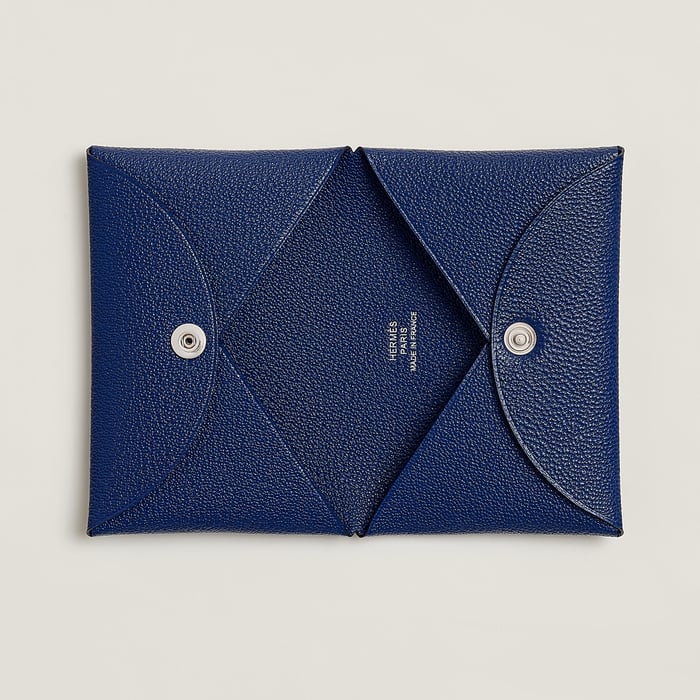 Bleu Saphir Calvi Card Holder