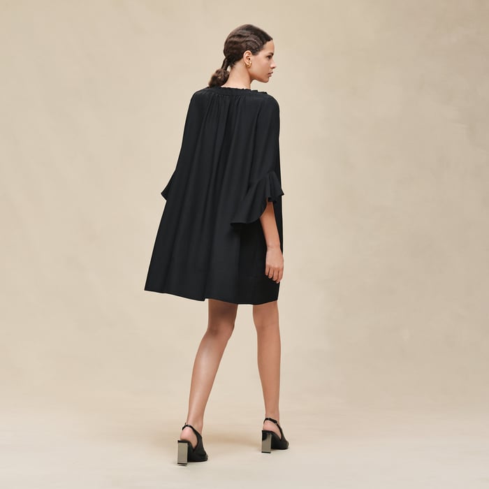 Noir Flared Short Dress
