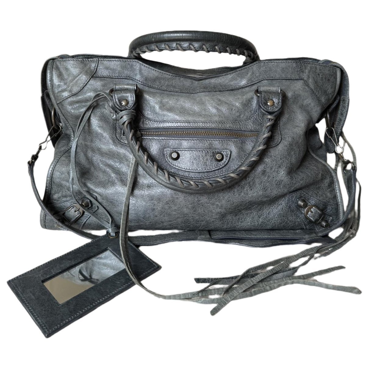City leather handbag