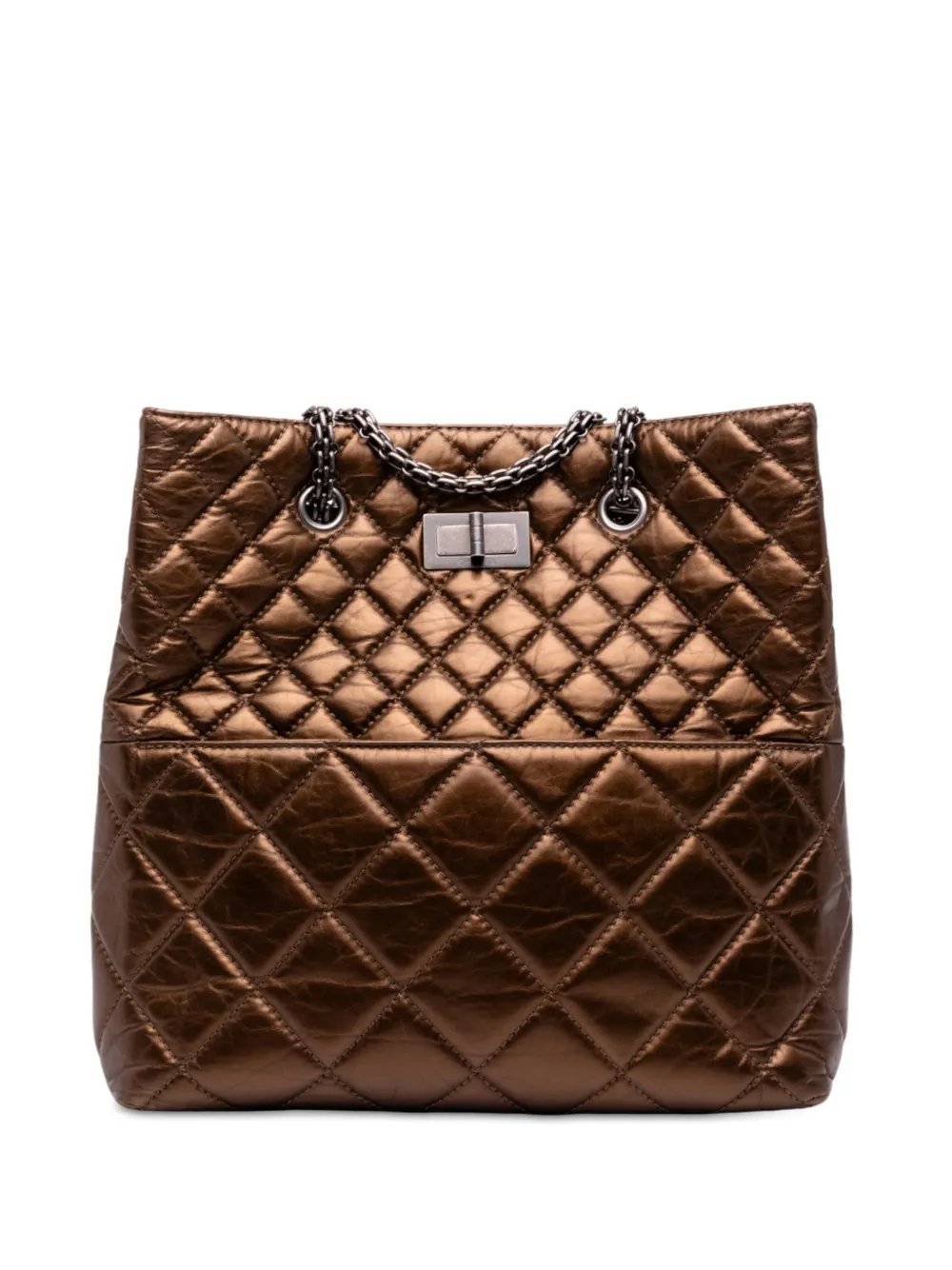 2010-2011 Quilted Metallic Aged Calfskin Reissue 2.55 tote bag