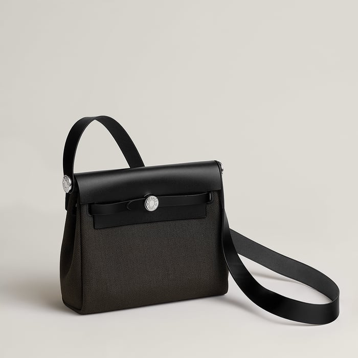 Hermès Herbag Zip 20 bag Dark Bronze/Noir | BagUSeek