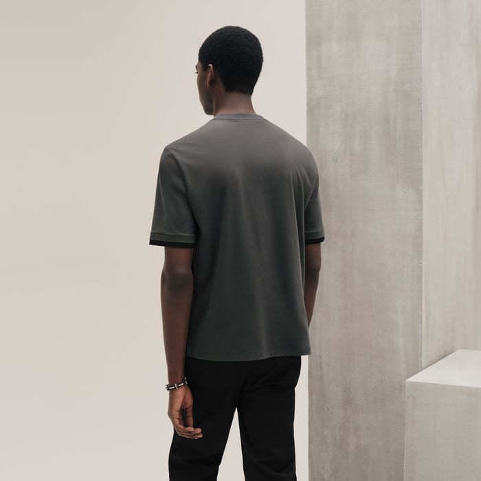Vert Chrome "Piqures Sellier" T-shirt