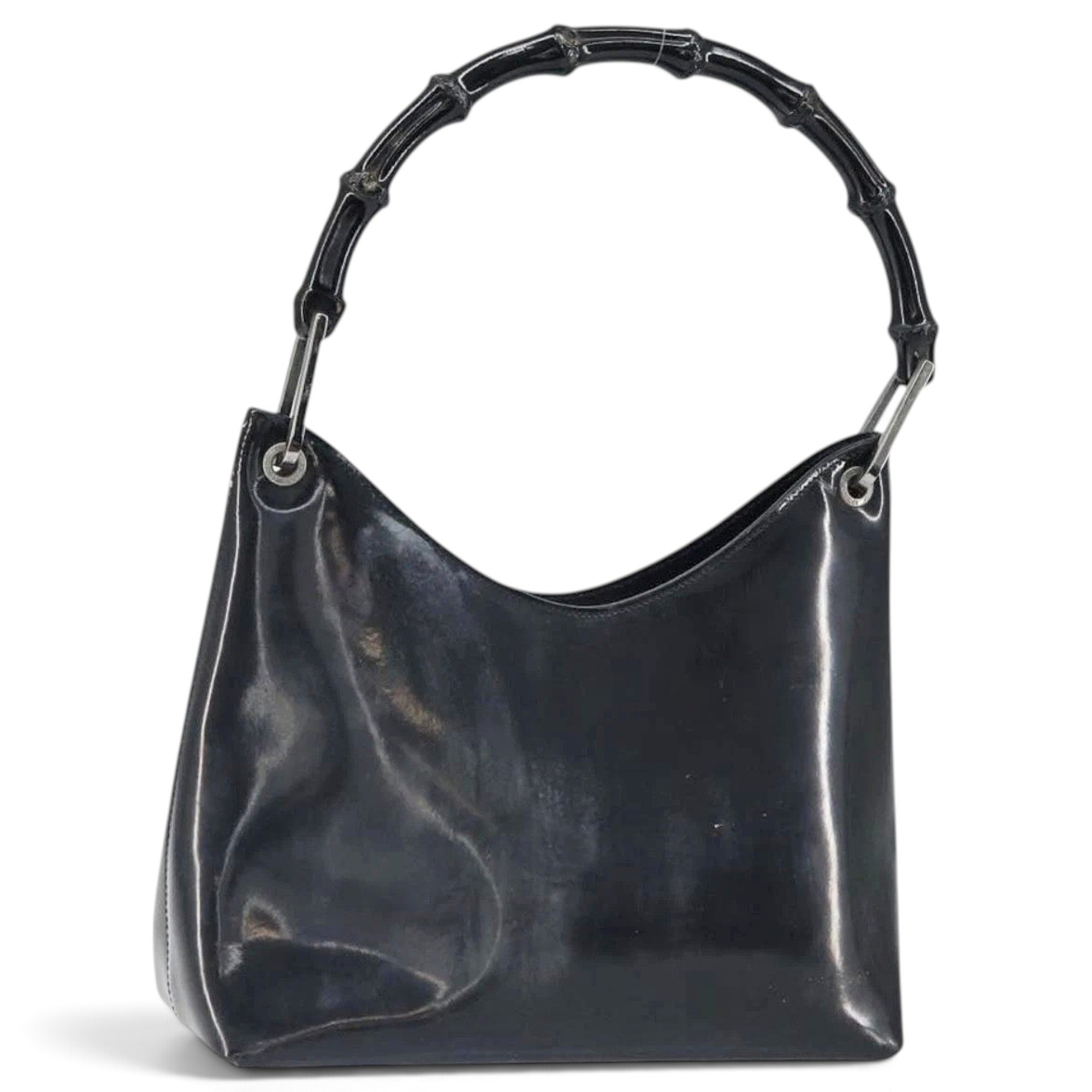 Patent leather handbag