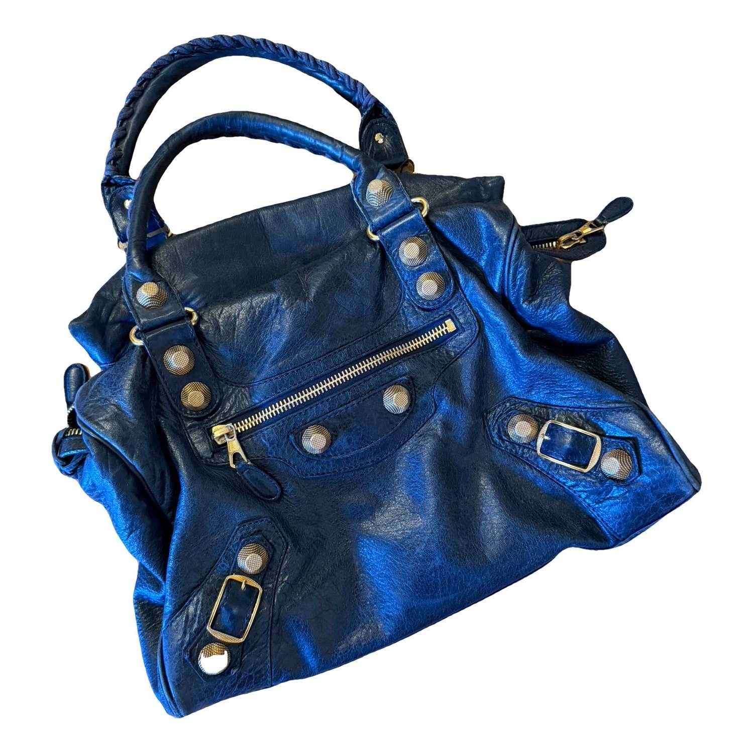 City leather handbag