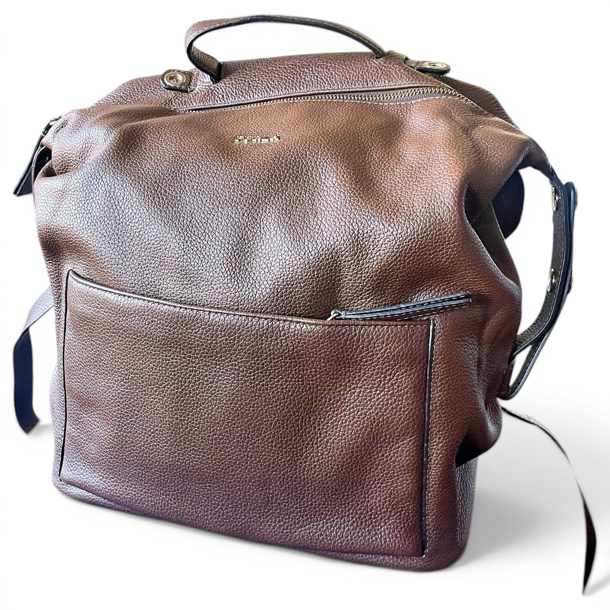 Leather backpack
