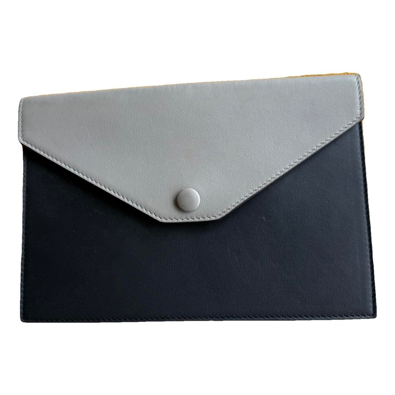 Leather clutch bag