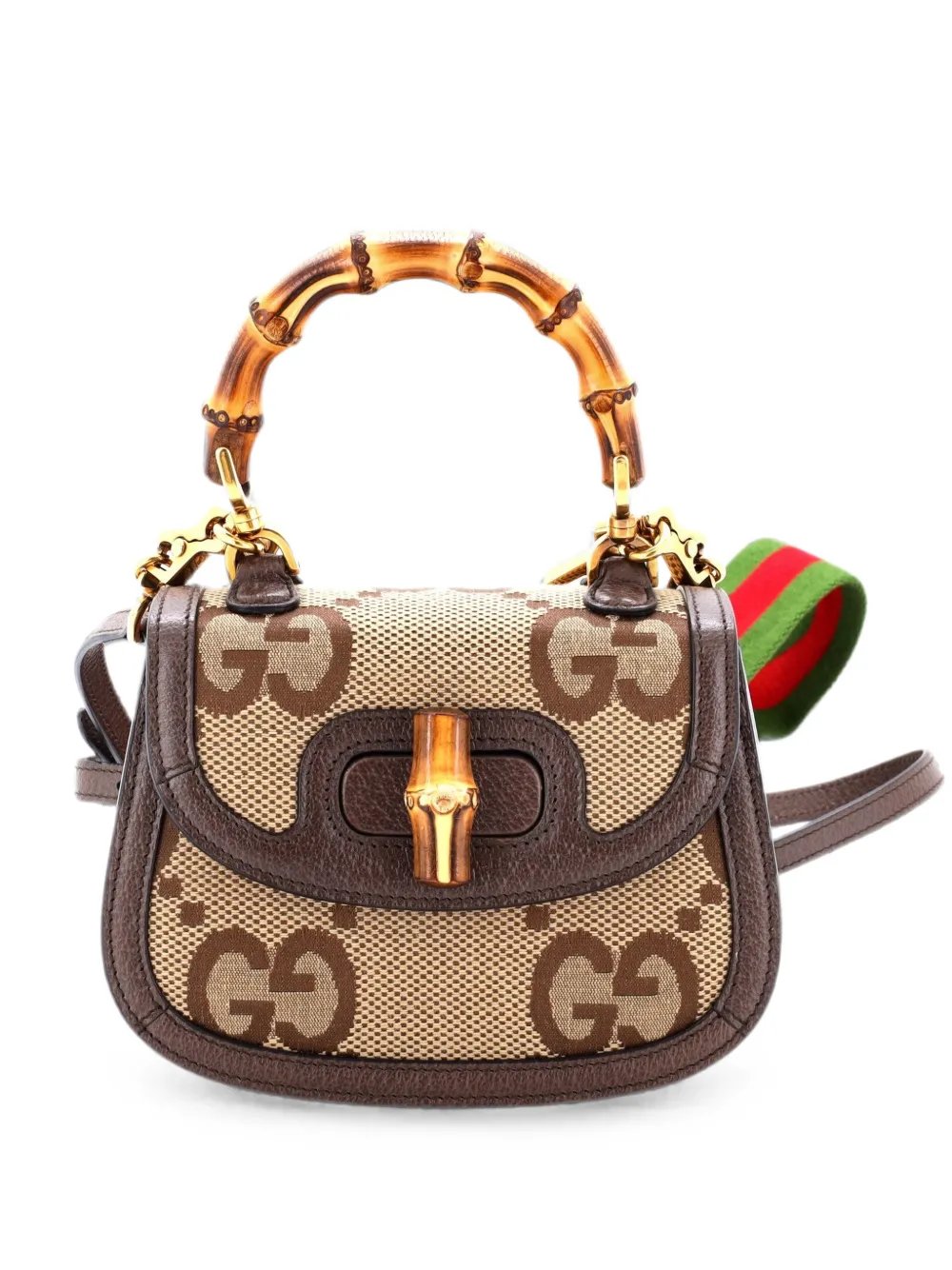 Bamboo 1947 Top Handle Bag Jumbo GG Canvas Mini crossbody bag