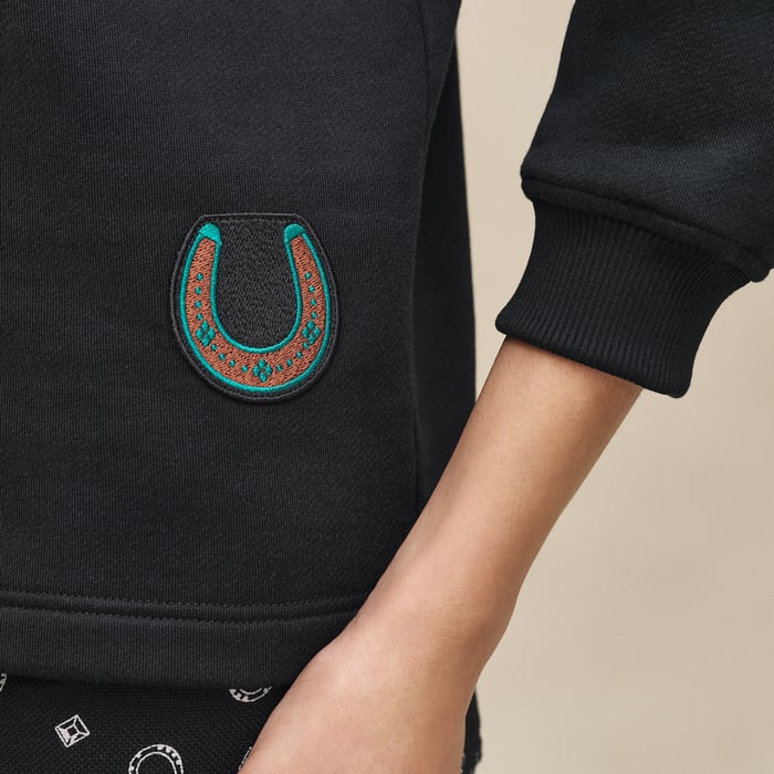 Noir Sweatshirt With Patch