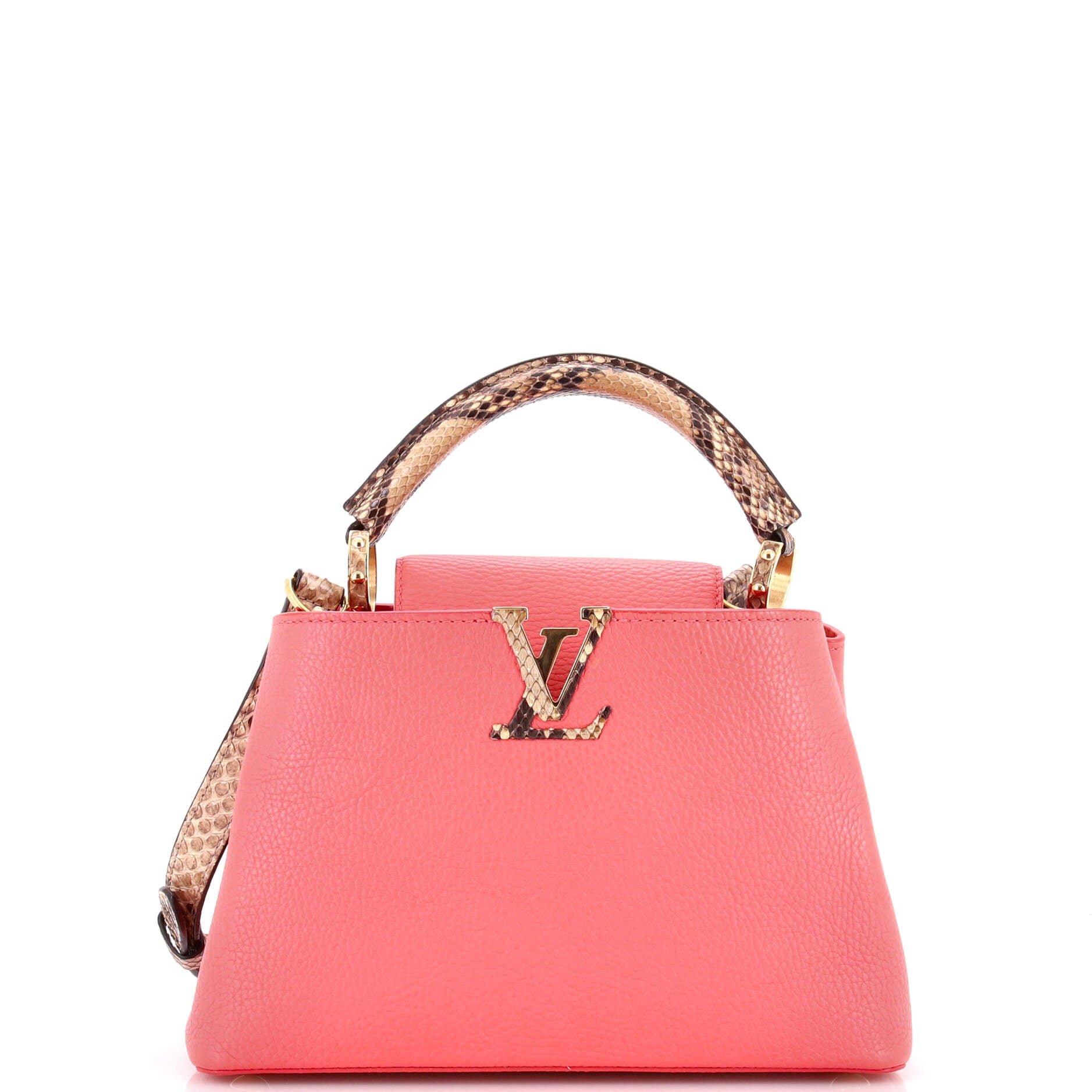 Capucines Bag Leather with Python BB