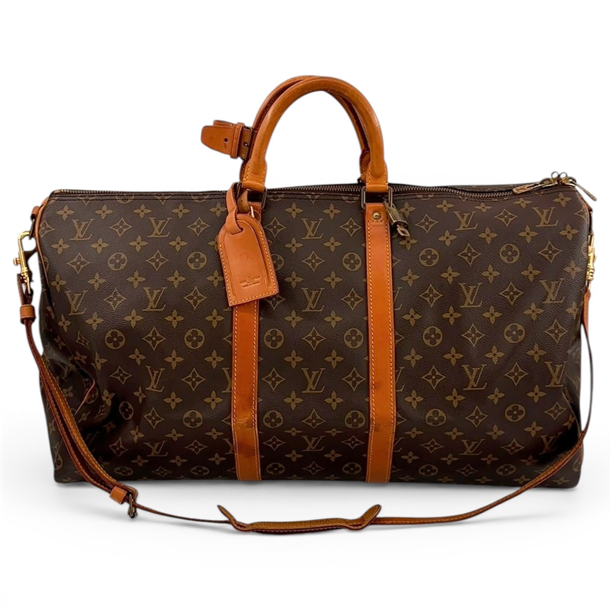 Keepall leather travel bag