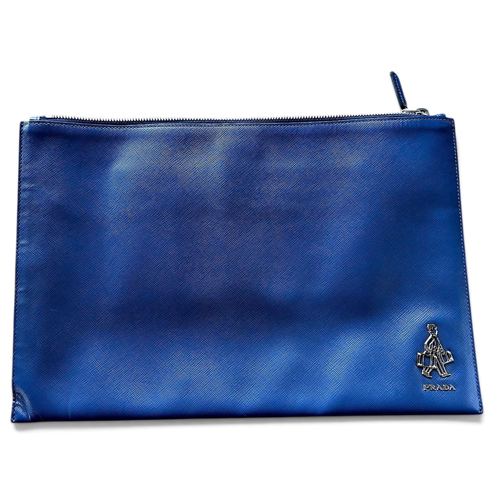 Leather clutch bag
