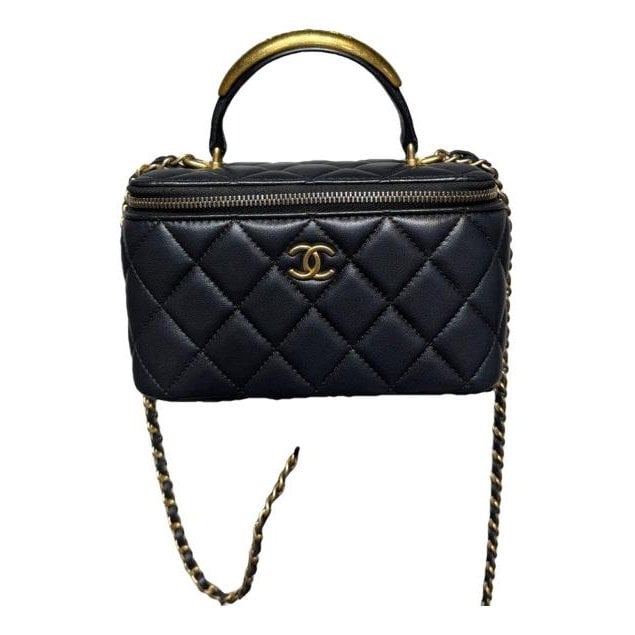 Vanity leather handbag