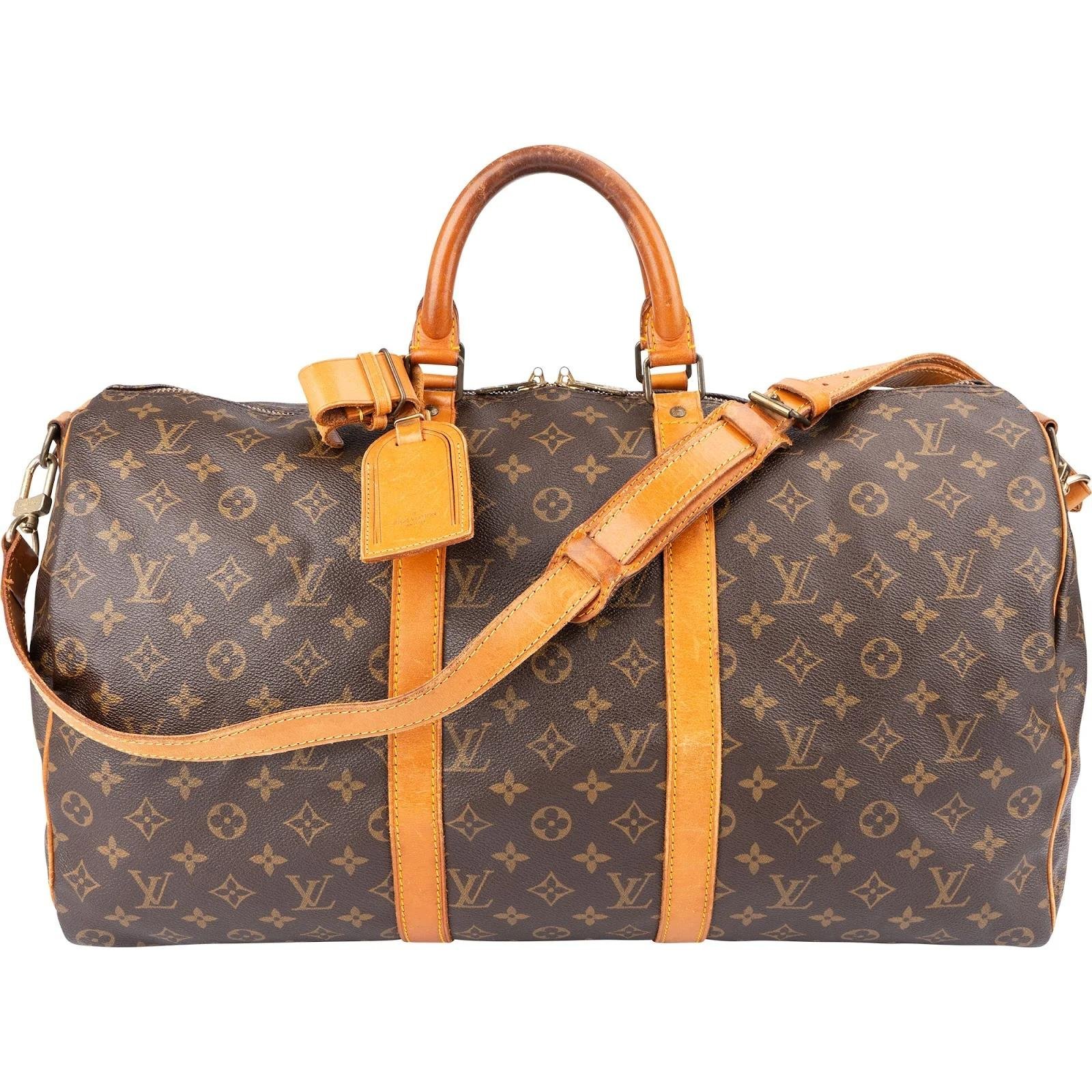 Keepall leather travel bag