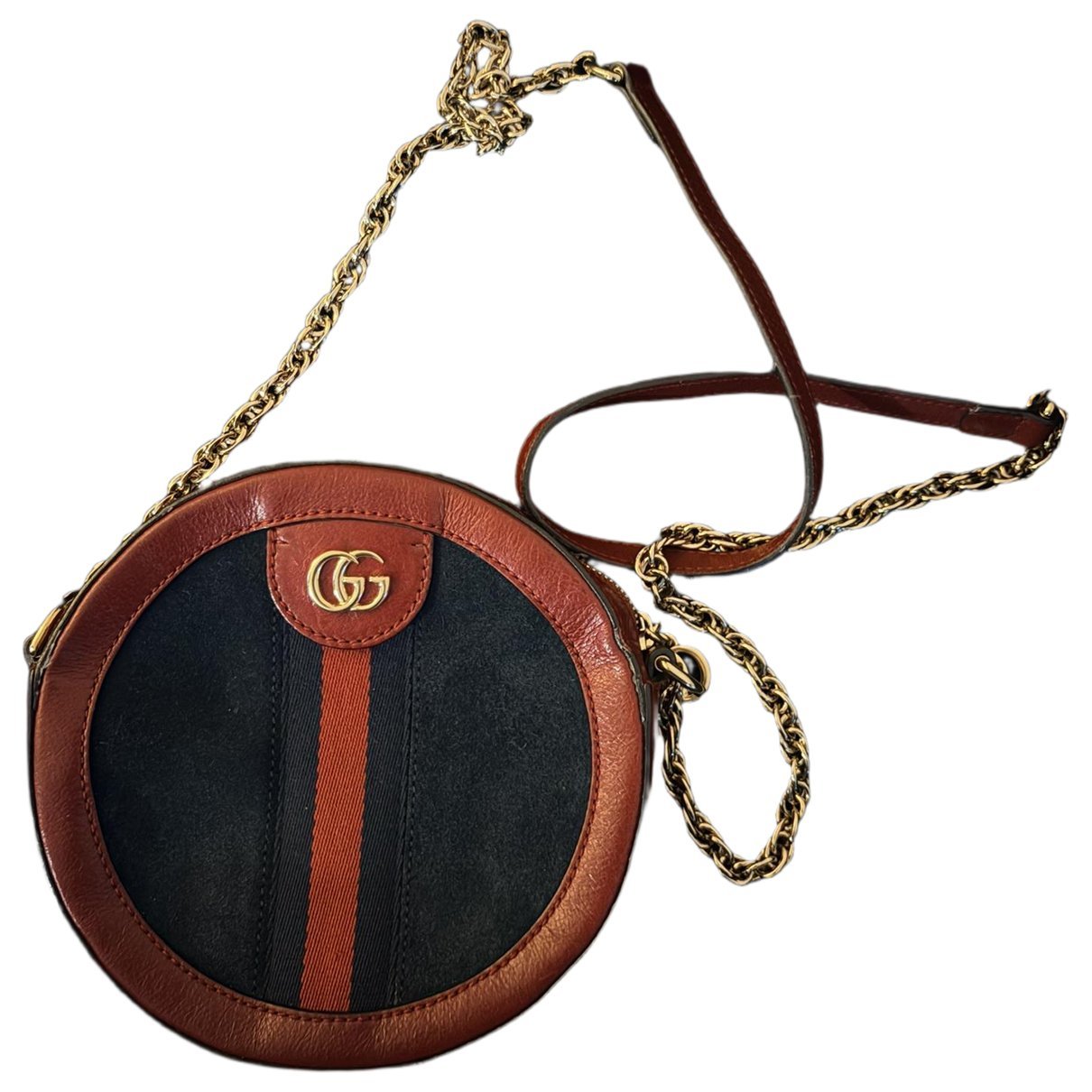 Ophidia Round leather handbag