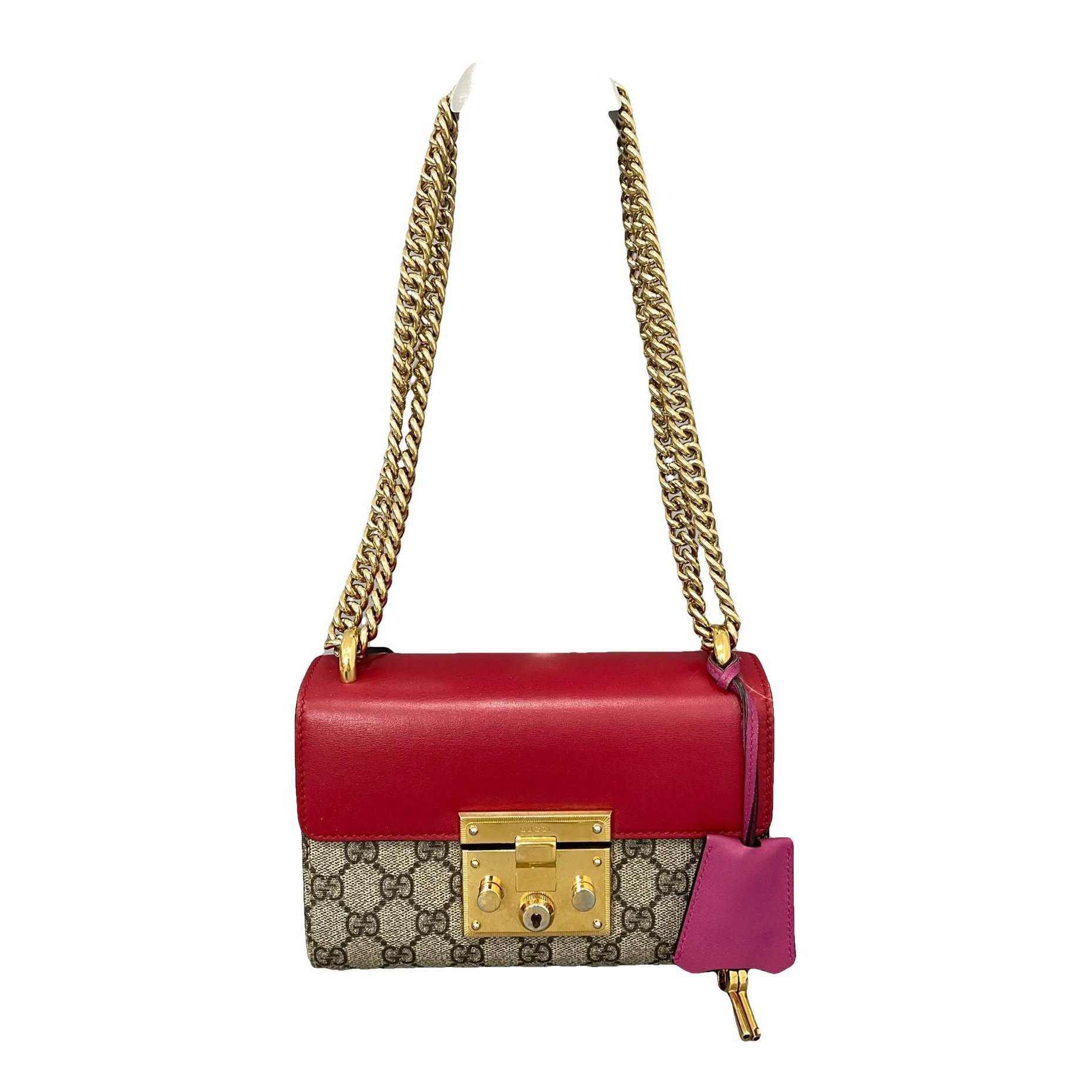 Padlock vinyl handbag