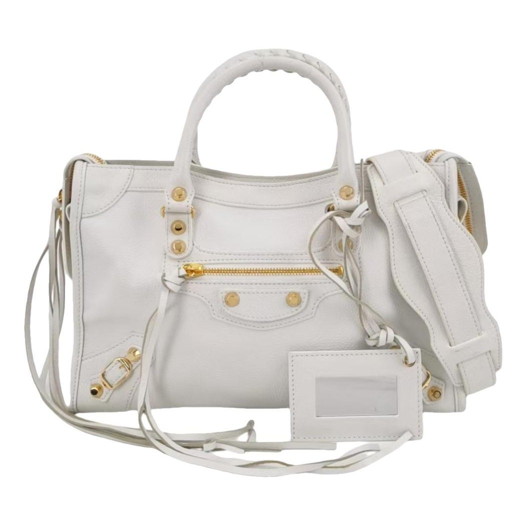 City leather handbag