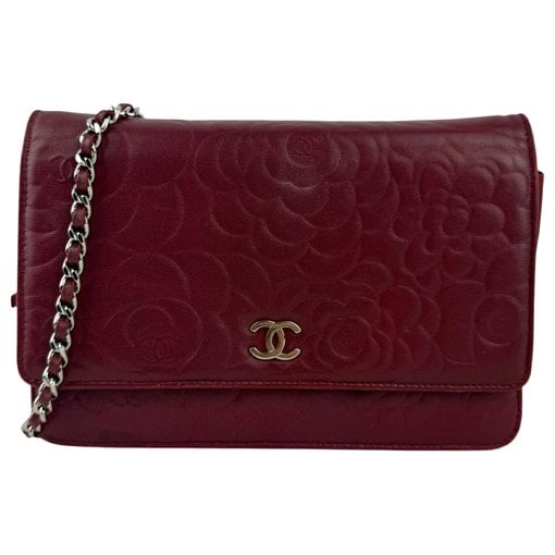 Wallet On Chain leather handbag