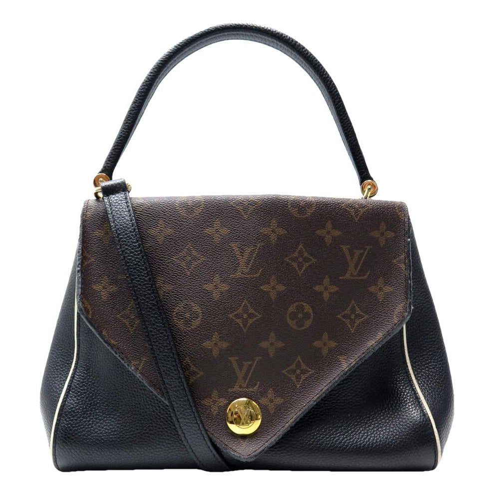 Double V leather crossbody bag