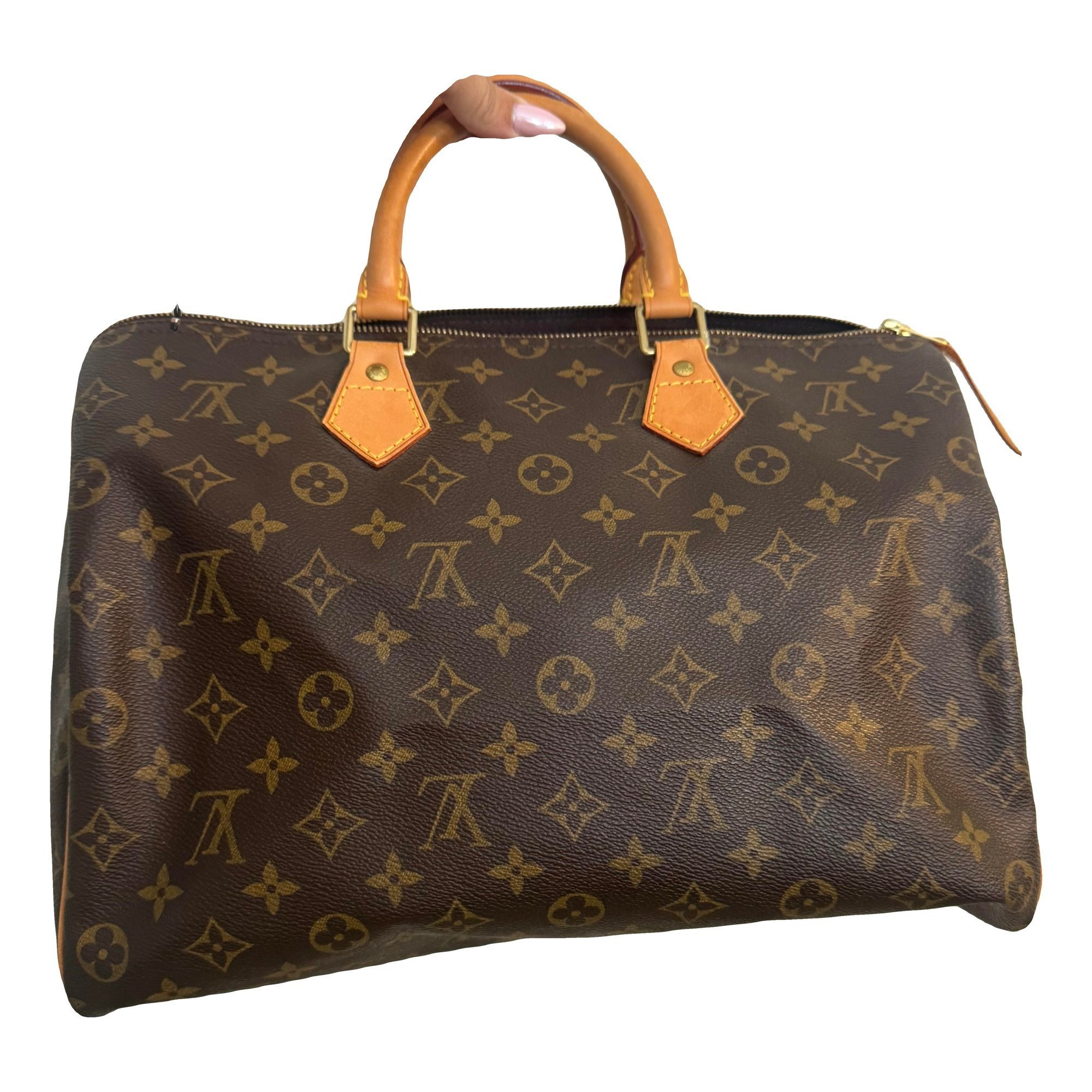 Speedy leather handbag