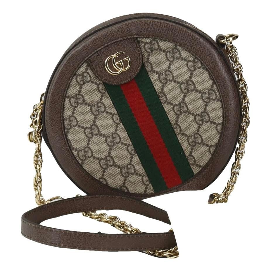 Ophidia Round leather handbag