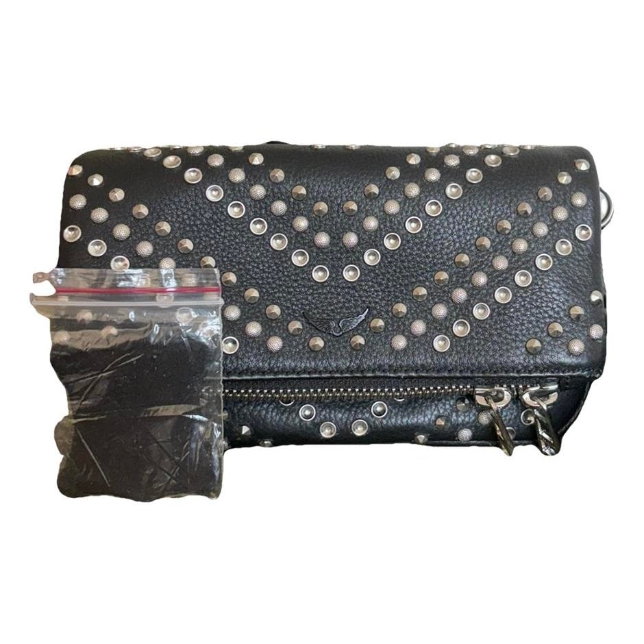 Rock leather clutch bag
