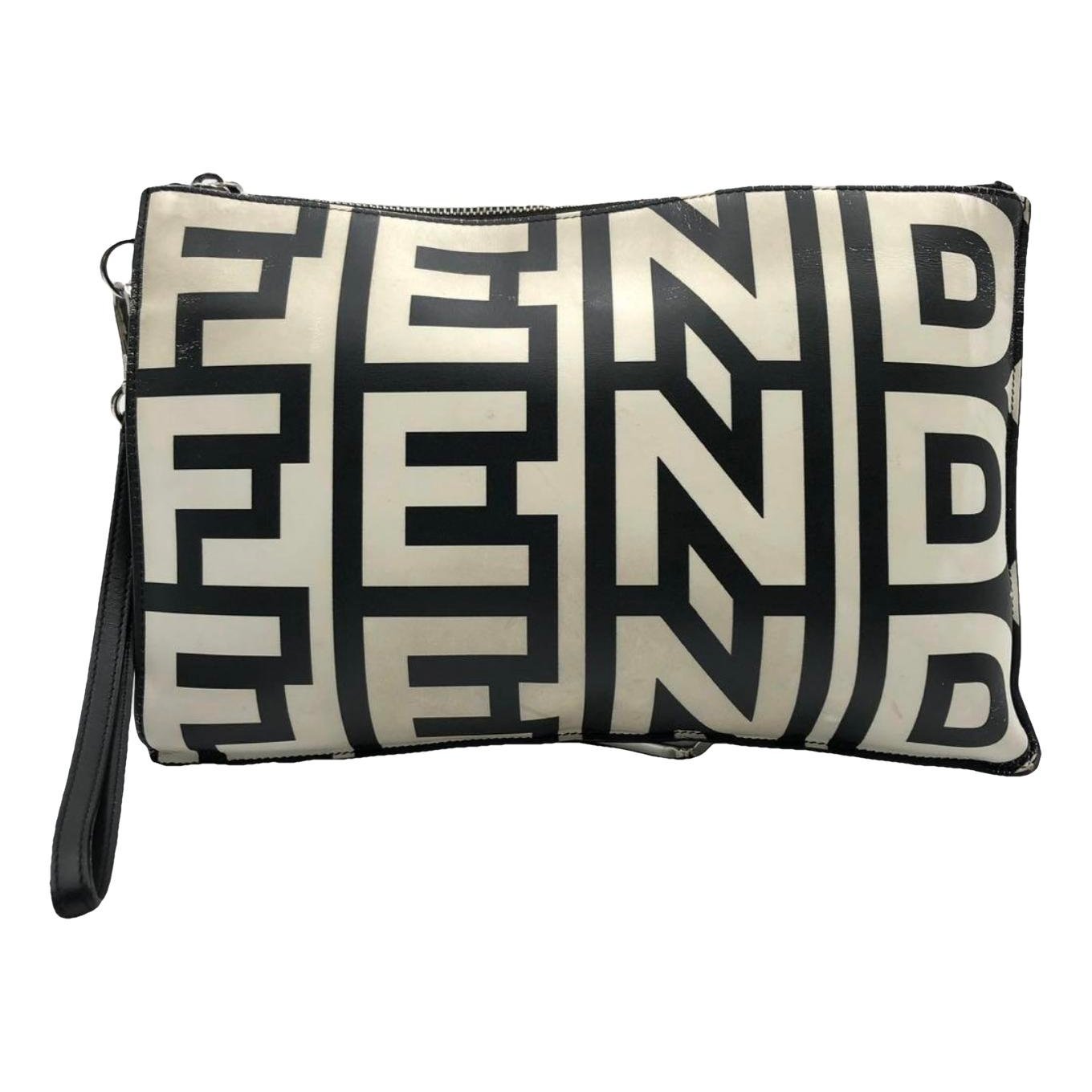 Leather clutch bag