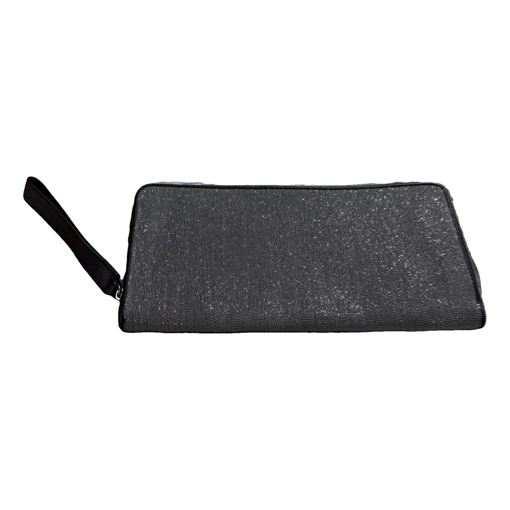 Leather clutch bag