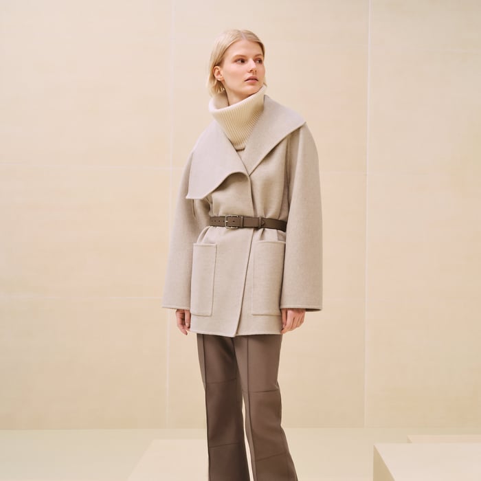 Beige Naturel Cashmere Coat