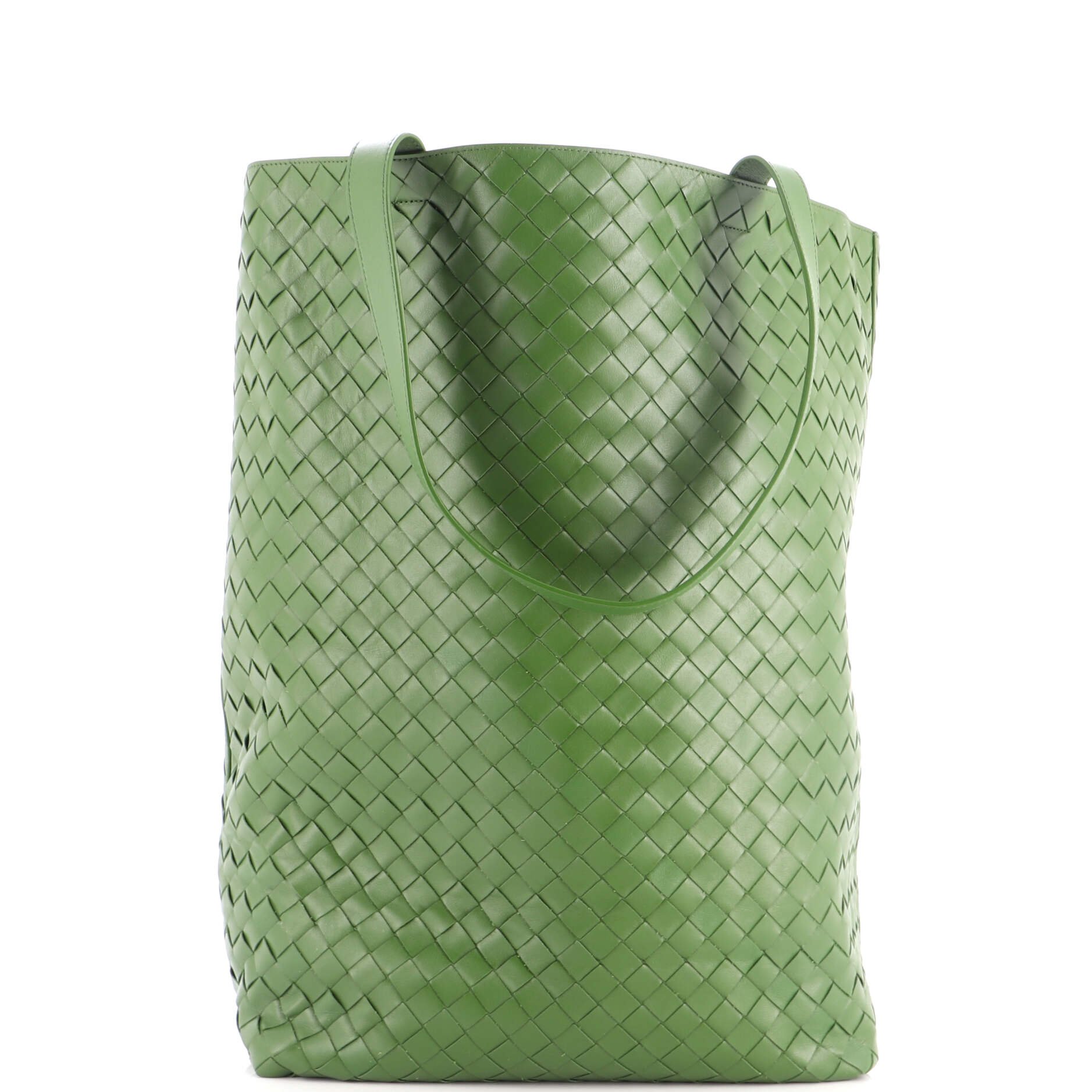 North South Tote Intrecciato Leather Large