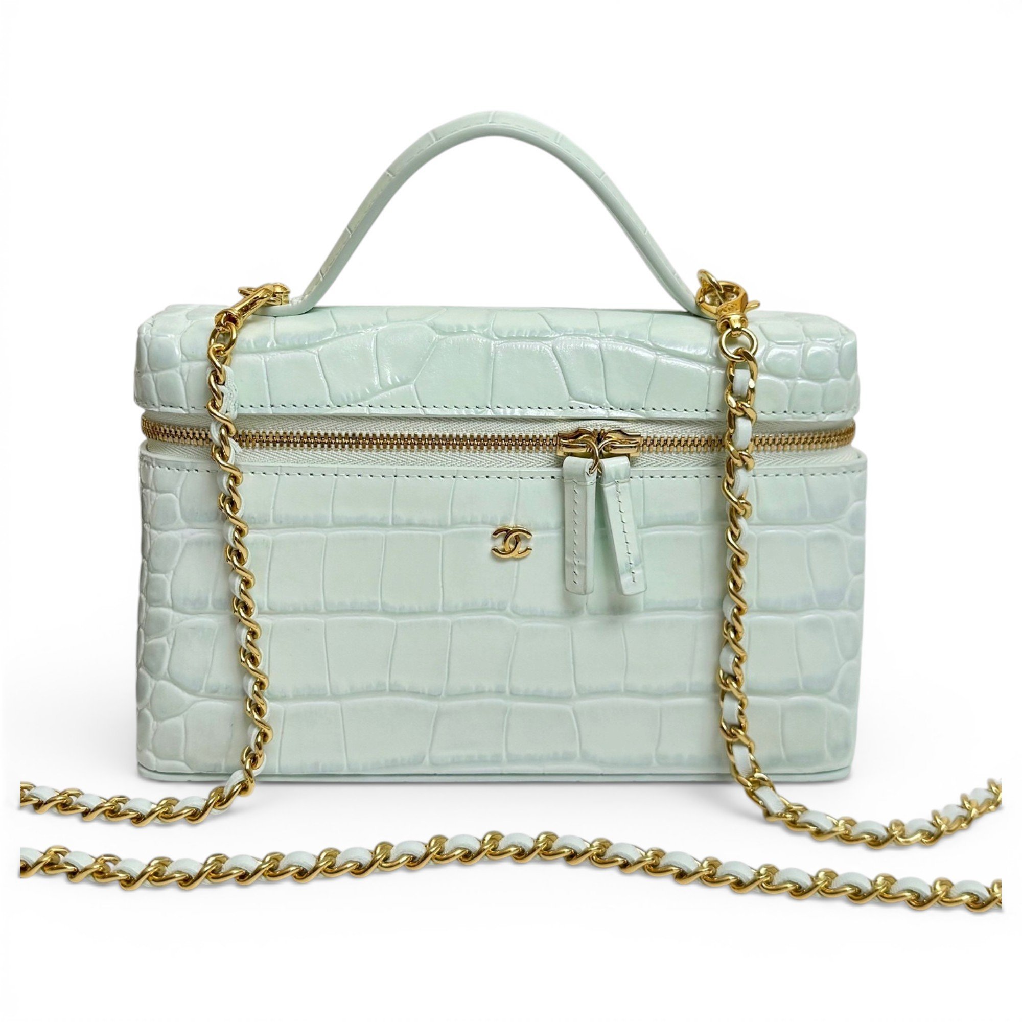 Vanity leather crossbody bag