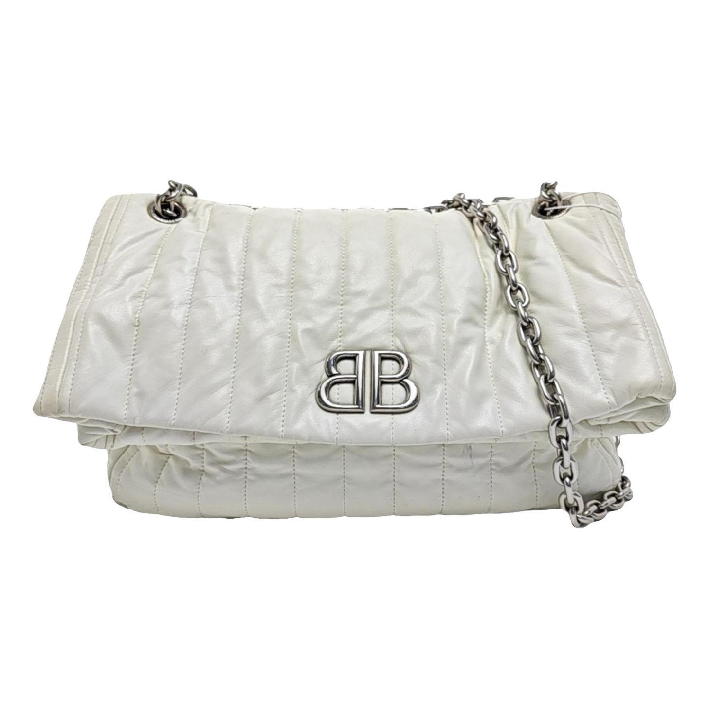 BB chain leather handbag
