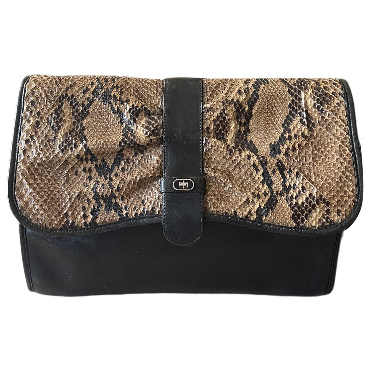 Leather clutch bag
