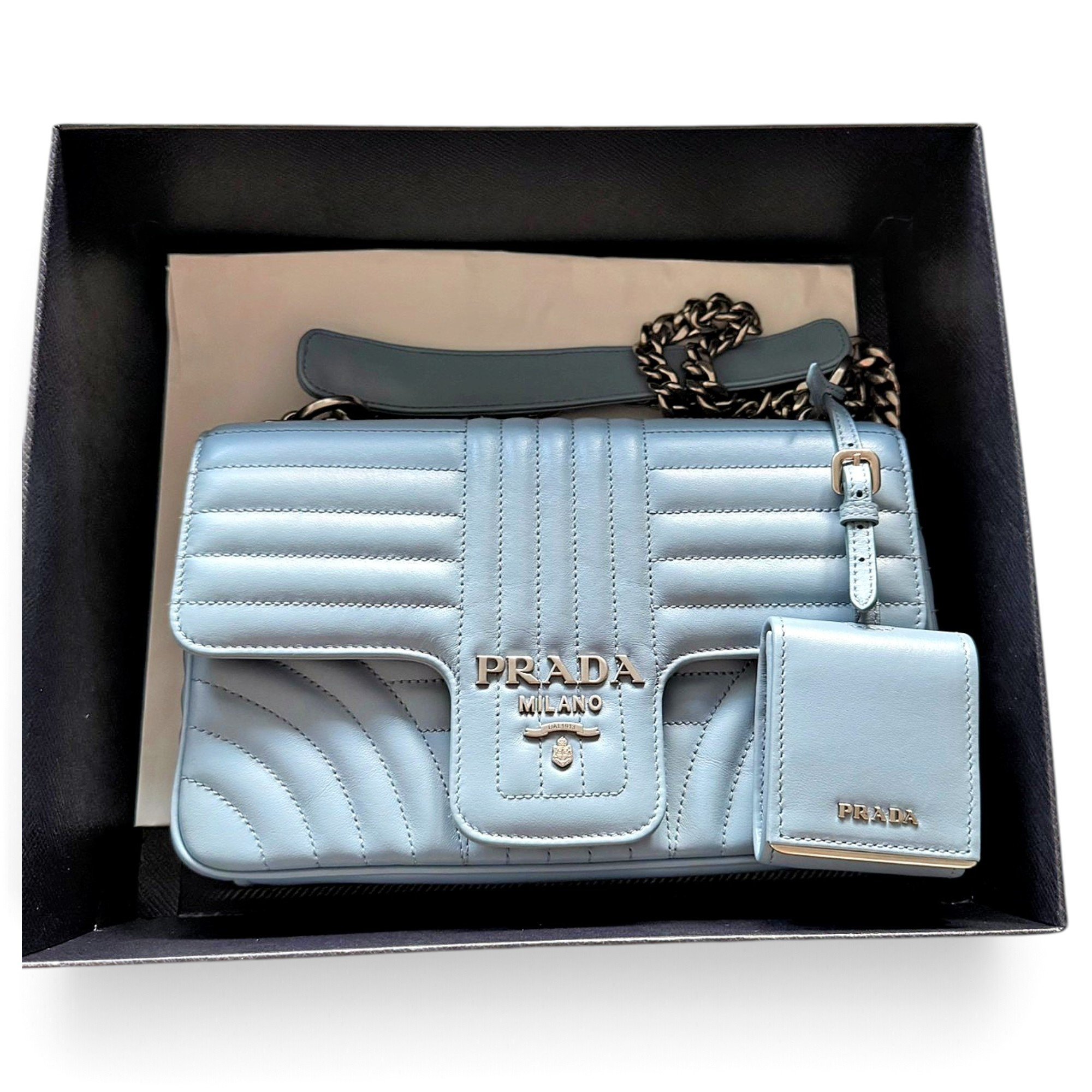 Prada Diagramme leather handbag