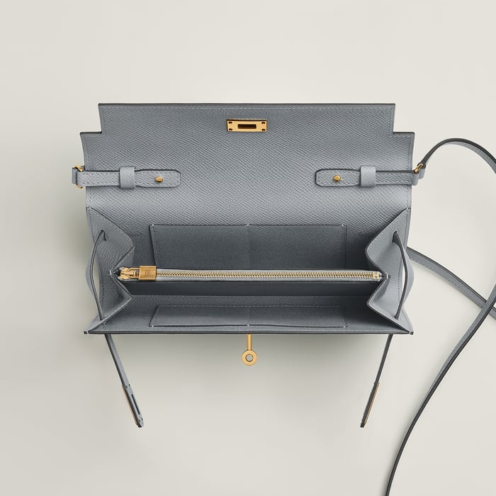 Gris Pantin Kelly Classique to Go Wallet